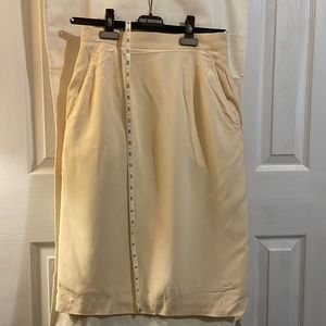 ANNE KLEIN II Cream coloured Silk skirt - lined